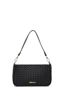 Kadın Siyah Uzun Askılı Örgülü Omuz Çantası | Derimod Kadın Siyah Uzun Askılı Örgülü Omuz Çantası | Derimod