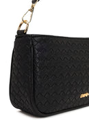 Kadın Siyah Uzun Askılı Örgülü Omuz Çantası | Derimod Kadın Siyah Uzun Askılı Örgülü Omuz Çantası | Derimod