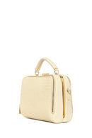 Women's Cream Long Strap Straw Handle Bag | Derimod Women's Cream Long Strap Straw Handle Bag | Derimod