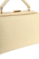 Women's Cream Long Strap Straw Handle Bag | Derimod Women's Cream Long Strap Straw Handle Bag | Derimod