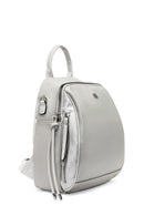Woman Grey Long Strap Backpack | Derimod Woman Grey Long Strap Backpack | Derimod