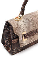 Kadın Bej Desenli Uzun Askılı Mini Kol Çantası | Derimod Kadın Bej Desenli Uzun Askılı Mini Kol Çantası | Derimod