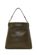 Kadın Haki Uzun Askılı Süet Omuz Çantası | Derimod Kadın Haki Uzun Askılı Süet Omuz Çantası | Derimod