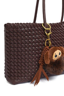 Women's Brown Braided Charm Shoulder Bag | Derimod Women's Brown Braided Charm Shoulder Bag | Derimod