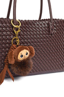 Women's Brown Braided Charm Shoulder Bag | Derimod Women's Brown Braided Charm Shoulder Bag | Derimod