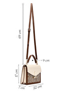 Woman Beige Long Strap Patterned Shoulder Bag | Derimod Woman Beige Long Strap Patterned Shoulder Bag | Derimod