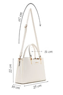 Women's Ecru Long Shoulder Bag | Derimod Women's Ecru Long Shoulder Bag | Derimod