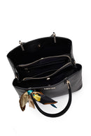 Kadın Siyah Uzun Askılı Aksesuarlı Kol Çantası | Derimod Kadın Siyah Uzun Askılı Aksesuarlı Kol Çantası | Derimod