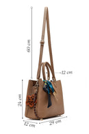 Kadın Vizon Uzun Askılı Aksesuarlı Kol Çantası | Derimod Kadın Vizon Uzun Askılı Aksesuarlı Kol Çantası | Derimod