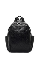 Women's Black Printed Backpack | Derimod Women's Black Printed Backpack | Derimod