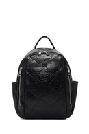 Women's Black Printed Backpack | Derimod Women's Black Printed Backpack | Derimod