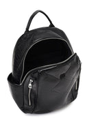 Women's Black Printed Backpack | Derimod Women's Black Printed Backpack | Derimod