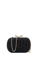 Women's Black Long Chain Strap Mini Mesh Clutch Bag | Derimod Women's Black Long Chain Strap Mini Mesh Clutch Bag | Derimod