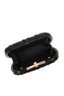 Kadın Siyah Uzun Zincir Askılı Mini Örgü Portföy Çanta | Derimod Kadın Siyah Uzun Zincir Askılı Mini Örgü Portföy Çanta | Derimod