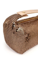 Women's Bronze Sequin Mini Shoulder Bag | Derimod Women's Bronze Sequin Mini Shoulder Bag | Derimod