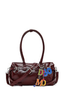 Women's Burgundy Shoulder Bag with Accessories | Derimod Women's Burgundy Shoulder Bag with Accessories | Derimod
