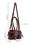 Women's Burgundy Shoulder Bag with Accessories | Derimod Women's Burgundy Shoulder Bag with Accessories | Derimod