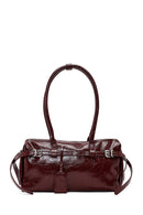 Women's Burgundy Shoulder Bag with Accessories | Derimod Women's Burgundy Shoulder Bag with Accessories | Derimod
