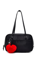 Kadın Siyah Aksesuarlı Omuz Çantası | Derimod Kadın Siyah Aksesuarlı Omuz Çantası | Derimod