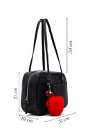 Kadın Siyah Aksesuarlı Omuz Çantası | Derimod Kadın Siyah Aksesuarlı Omuz Çantası | Derimod