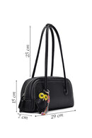 Kadın Siyah Aksesuarlı Kol Çantası | Derimod Kadın Siyah Aksesuarlı Kol Çantası | Derimod