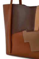 Women's Tan Printed Shoulder Bag | Derimod Women's Tan Printed Shoulder Bag | Derimod