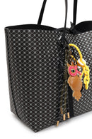 Kadın Siyah Aksesuarlı Baskılı Omuz Çantası | Derimod Kadın Siyah Aksesuarlı Baskılı Omuz Çantası | Derimod