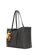 Kadın Siyah Aksesuarlı Baskılı Omuz Çantası | Derimod Kadın Siyah Aksesuarlı Baskılı Omuz Çantası | Derimod