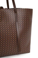 Kadın Kahverengi Aksesuarlı Baskılı Omuz Çantası | Derimod Kadın Kahverengi Aksesuarlı Baskılı Omuz Çantası | Derimod