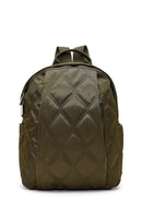 Kadın Haki Aksesuarlı Kapitone Sırt Çantası | Derimod Kadın Haki Aksesuarlı Kapitone Sırt Çantası | Derimod