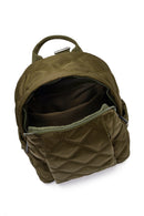 Kadın Haki Aksesuarlı Kapitone Sırt Çantası | Derimod Kadın Haki Aksesuarlı Kapitone Sırt Çantası | Derimod