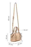 Women's Beige Long Strap Charm Mini Shoulder Bag | Derimod Women's Beige Long Strap Charm Mini Shoulder Bag | Derimod