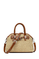 Women's Beige Long Strap Mini Straw Handbag | Derimod Women's Beige Long Strap Mini Straw Handbag | Derimod
