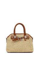 Women's Beige Long Strap Mini Straw Handbag | Derimod Women's Beige Long Strap Mini Straw Handbag | Derimod