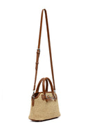 Women's Beige Long Strap Mini Straw Handbag | Derimod Women's Beige Long Strap Mini Straw Handbag | Derimod