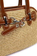 Women's Beige Long Strap Mini Straw Handbag | Derimod Women's Beige Long Strap Mini Straw Handbag | Derimod