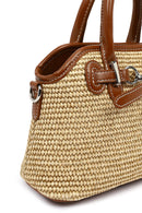 Women's Beige Long Strap Mini Straw Handbag | Derimod Women's Beige Long Strap Mini Straw Handbag | Derimod