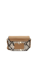 Women's Beige Long Strap Patterned Crossbody Bag | Derimod Women's Beige Long Strap Patterned Crossbody Bag | Derimod
