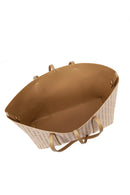 Women's Beige Printed Charm Shoulder Bag | Derimod Women's Beige Printed Charm Shoulder Bag | Derimod