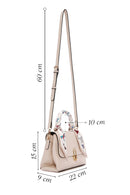 Kadın Krem Uzun Askılı Aksesuarlı Kol Çantası | Derimod Kadın Krem Uzun Askılı Aksesuarlı Kol Çantası | Derimod