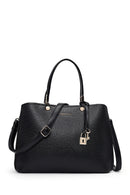 Kadın Siyah Uzun Askılı Klasik Kol Çantası | Derimod Kadın Siyah Uzun Askılı Klasik Kol Çantası | Derimod