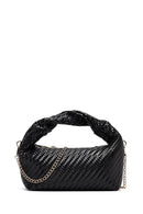 Women's Black Mini Knitted Shoulder Bag | Derimod Women's Black Mini Knitted Shoulder Bag | Derimod
