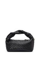 Women's Black Mini Knitted Shoulder Bag | Derimod Women's Black Mini Knitted Shoulder Bag | Derimod