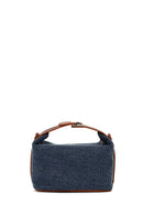 Woman Blue Long Strap Denim Mini Crossbody Bag | Derimod Woman Blue Long Strap Denim Mini Crossbody Bag | Derimod