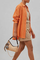 Woman Cream Charm-Embellished Straw Shoulder Bag | Derimod Woman Cream Charm-Embellished Straw Shoulder Bag | Derimod