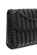 Women's Black Chain Strap Embellished Evening Bag | Derimod Women's Black Chain Strap Embellished Evening Bag | Derimod