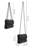 Kadın Siyah Zincir Askılı Taşlı Abiye Çantası | Derimod Kadın Siyah Zincir Askılı Taşlı Abiye Çantası | Derimod