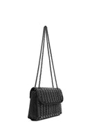 Kadın Siyah Zincir Askılı Taşlı Abiye Çantası | Derimod Kadın Siyah Zincir Askılı Taşlı Abiye Çantası | Derimod