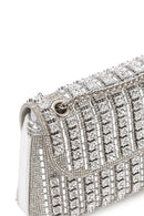 Women's Silver Chain Strap Embellished Evening Bag | Derimod Women's Silver Chain Strap Embellished Evening Bag | Derimod