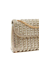 Kadın Altın Zincir Askılı Taşlı Abiye Çantası | Derimod Kadın Altın Zincir Askılı Taşlı Abiye Çantası | Derimod